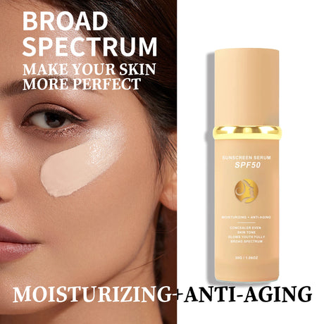 Sunscreen Liquid Foundation Waterproof Sweatproof Concealer Skin