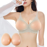 LERVANLA Artificial Silicone Breasts Forms Pads Fake Boobs Chest Women's Silicone Underwear Eexy Breast Padded Bra Becomes Big