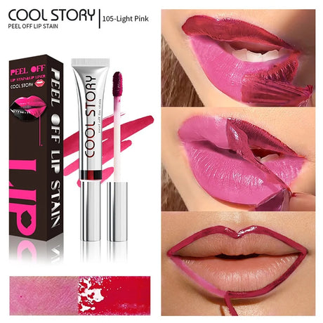 Black Brown Peel Off Lip Stain Transfer Proof Non-stick Cup Natural Lipgloss Lasting Waterproof Matte Tear-off Lip Tint Cosmetic