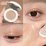 Single Glitter Eyeshadow, Lightweight Glitter And Matte Eyeshadow, Long Lasting, Smudge Proof, Shimmer Eyeliner And Blush Look