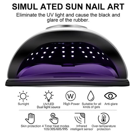 Professional Nail Lamp Infrared Sensor Manicure Nail Light For Fast Curing of All Gel Nail Polish Nail Dryer Machine Salon Tools