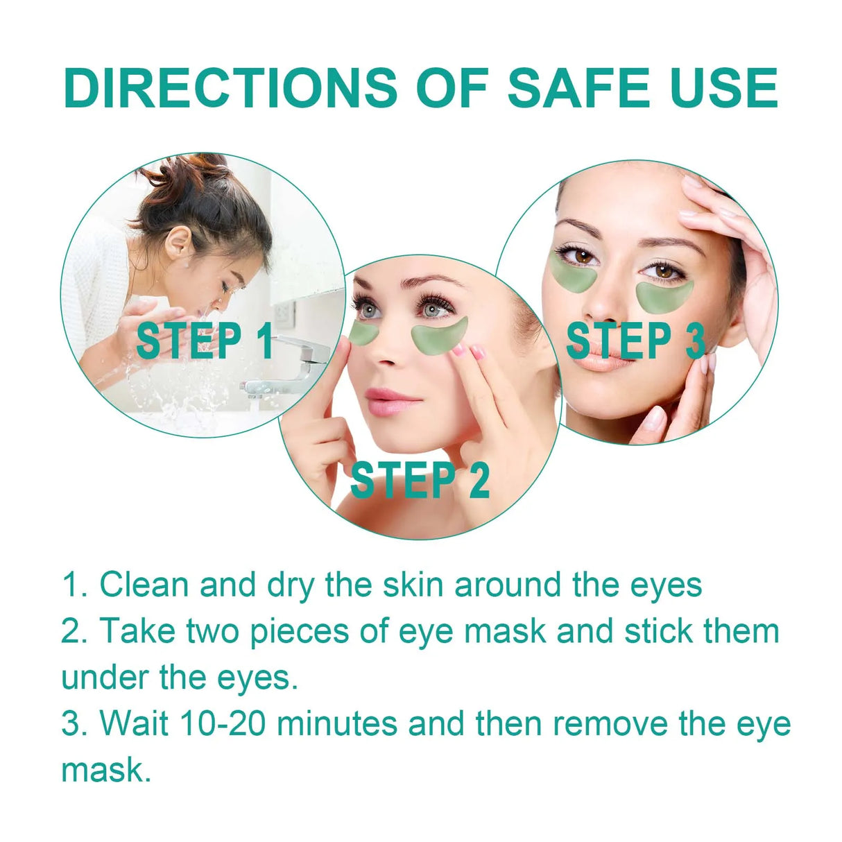 Seaweed Eye Mask Fade Dark Circles Eyes Bags Removal Firming  Anti Puffiness Relieve Eye Fatigue Moisturizing Under Eye Patches