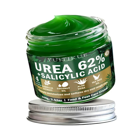 Yuitikue 62% Urea + Salicylic Acid Foot Cream, 100g Deep Moisturizing Cream for Dry & Rough Hand & Foot Care