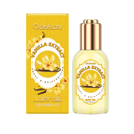 OceAura Strawberry Body Oil Vanilla Sweet Caramel Perfume Moisturizing Skin Barrier Repair Nourish Marshmallow Body Massage Oil
