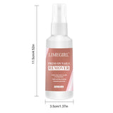 LIMEGIRL 60ml Nail Remover Gel Remover Nail Liquid Easy Soften Remove Fake Nails Solid Adhesive Press-On Nail Gel Remover Tool