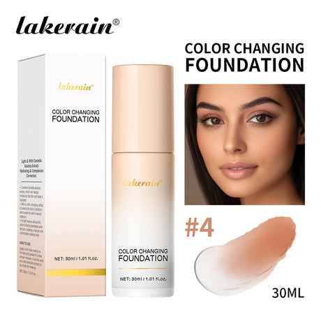 Waterproof Color Changing Liquid Foundation Centella Korean High Coverage Foundation Cream For Face Base Makeup