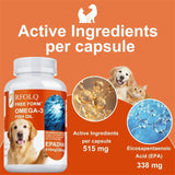 120 Softgels Deep-sea Fish Oil for Dogs Rich OMEGA 3 & 6 Salmon Oil Beauty Hair Protects Joint Health