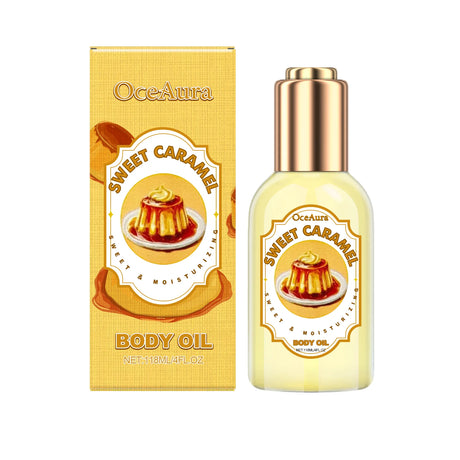 OceAura Strawberry Body Oil Vanilla Sweet Caramel Perfume Moisturizing Skin Barrier Repair Nourish Marshmallow Body Massage Oil