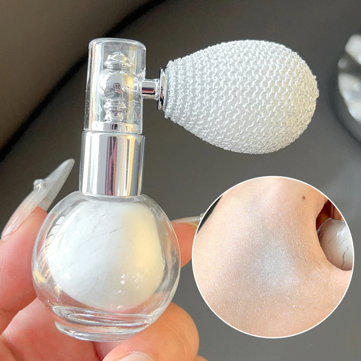 Diamond Highlighter Powder Spray Waterproof High Gloss Glitter Body Bronzer Highlight Powder Face Contour Illuminator Makeup
