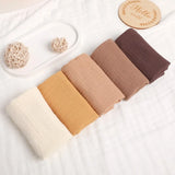 3/5Pcs 6-Layer Pure Cotton Baby Cotton Washcloth Soft Gauze Cotton Newborn Burp Cloth Absorbent Baby Towels Square Towels