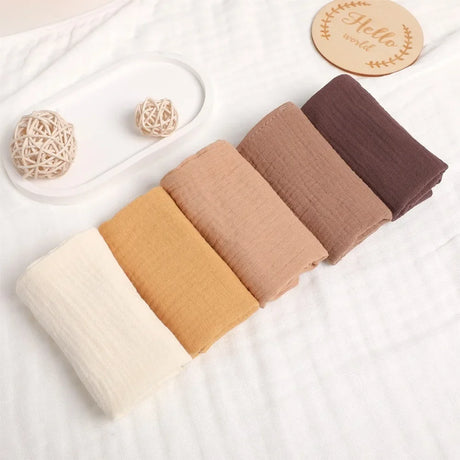 3/5Pcs 6-Layer Pure Cotton Baby Cotton Washcloth Soft Gauze Cotton Newborn Burp Cloth Absorbent Baby Towels Square Towels