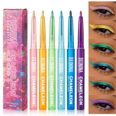 Shiny Chameleon Metallic Blue Eyeliner Gel Pen Eyeshadow