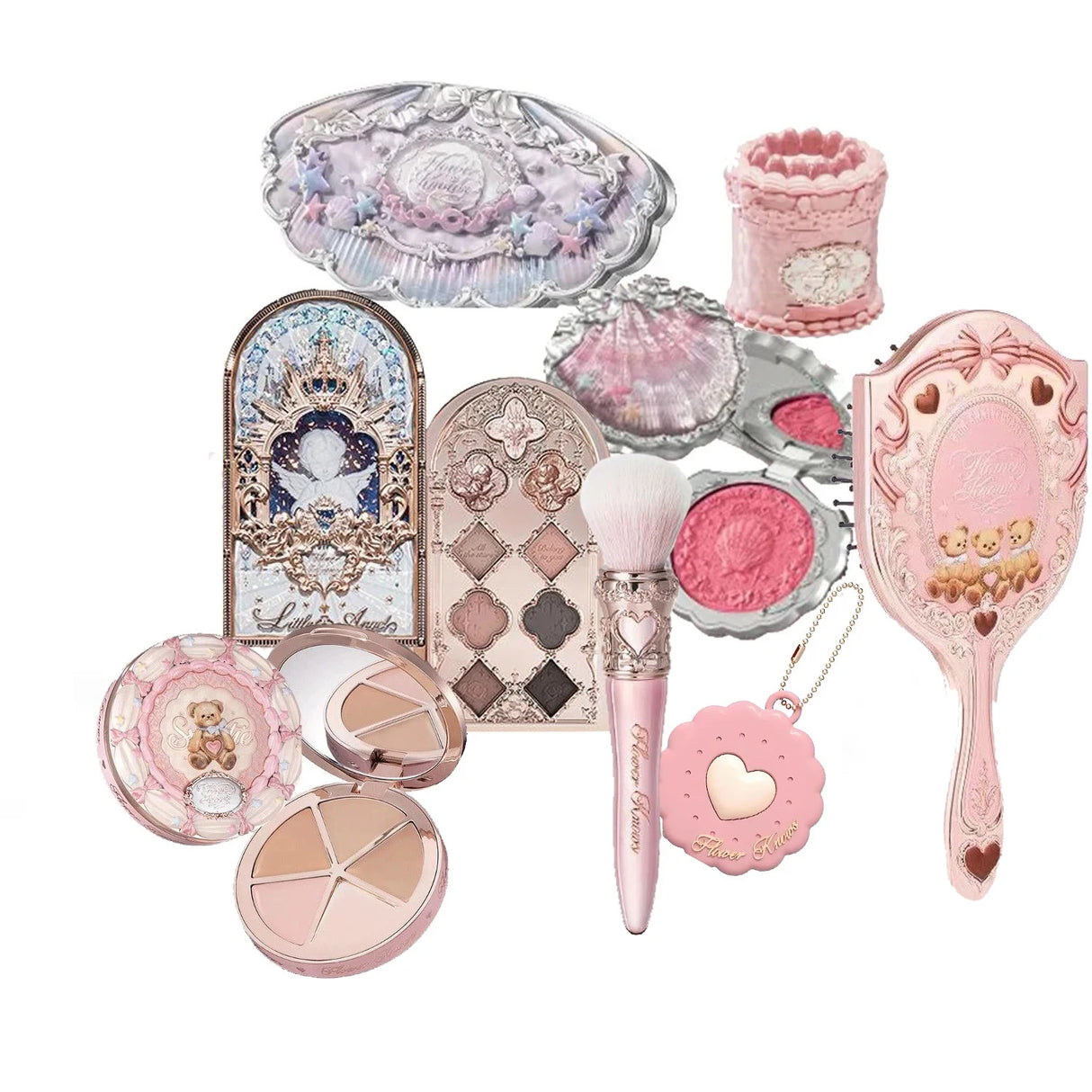 Flower Knows Makeup Sets Little Angel Bunny Garden Lip Glaze Blush Shell Jewelry Flowerknows Birthday Gift Kit De Maquillaje