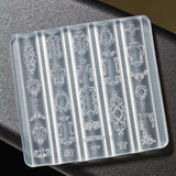 3D Silicone Nail Art Mold for DIY Manicure European Style Retro Lace Design Transparent Decorative Template