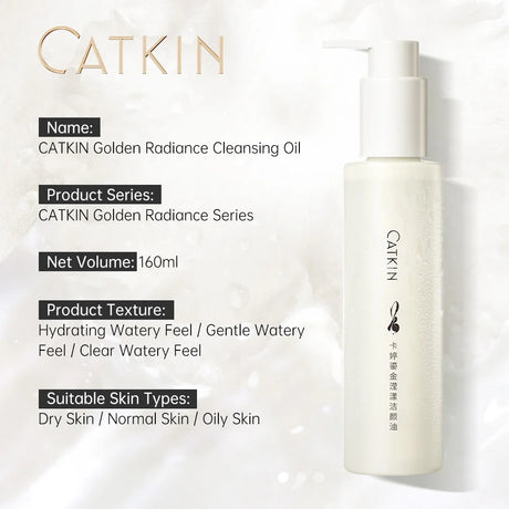 CATKIN Summer Palace Luxury Deep Facial Cleansing Oil, Makeup Remover Residue-Free, Fragrance and Colorant All Skin Types 150ml