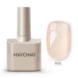 MAYCHAO Cherry Red Gel Nail Polish 12ml Glossy Semi Permanent Soak Off UV LED Frosted Gel Nails Base Painting Varnish