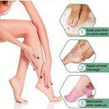 2 Pack Moisturizing Silicone Gel Socks for Dry Cracked Feet Nourishing Skin Lubricating Foot Care Massage Socks