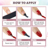 36 pcs Gel Nail Polish Set-32 Colors Gel Polish Kit Base Coat Glossy Matte And Glitter Top Coat Nail Polish Set