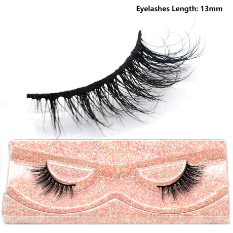 Half Lashes Short Mink Eyelashes Fluffy Soft False Eyelashes Wispy Cross Strip Eye Lashes Natural Mink Eyelash Extension Makeup