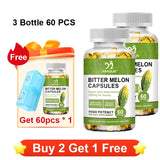 Pure Bitter Melon Capsules, with Ginseng & Chromium, Support Pancreatic Health, Glycemic Stability, Daily Energy & Vitality