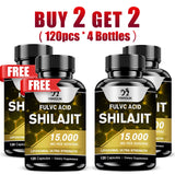 Shilajit Pure Himalayan 15000 Mg Pill, with Fulvic Acid, Support Immune System, Bone Health, Metabolism, Men & Women, Non-GMO