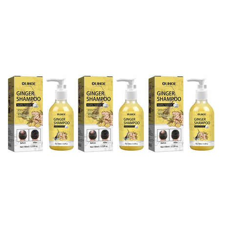 Ginger Hair Growth Shampoo Hair Thickener Fluffy Smoothing Scalp Repair Dry Anti Itching Dandruff Frizz Anti Hair Loss Shampoo