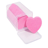 200Pcs Lint Free Nail Wipes Nail Polish Remover Cotton Pad, Heart Shape UV Gel Makeup Cleaning Tools