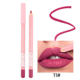 8 Colors Waterproof Lip Liner Pencil Long Lasting Sexy Dark Red Pink Matte Lipstick Pencil Natural Lipliner Pen Red Contour Tint