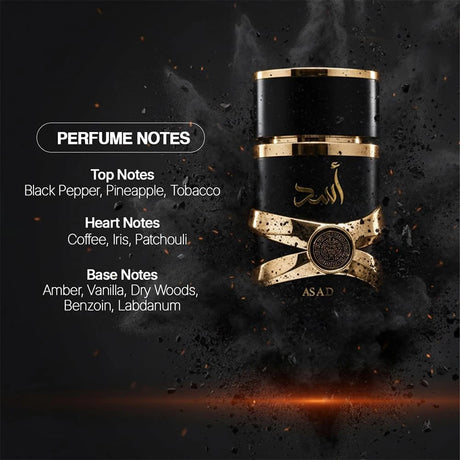Perfumes Asad for Unisex Eau De Parfum Spray, 3.4 oz – Vanilla, Oriental, Spicy, Refreshing Oud and Musk Fragrances