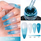 FOUR LILY 7ml Thermal Nail Gel Polish 3 Colors Changing Semi Permanent Soak Off UV/LED Nail Supplies Gel for Manicure Design