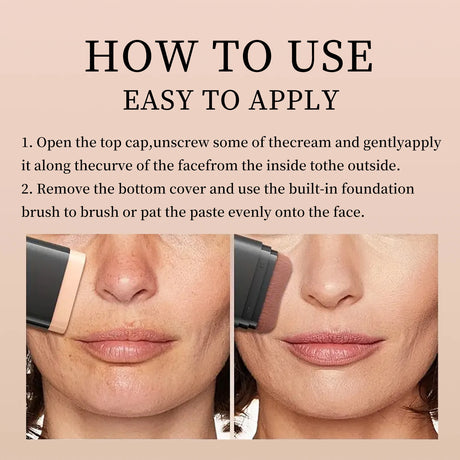 O'cheal Two In One Concealer Foundation Stick Facial Matte Waterproof Bronzer Contouring Face Coverage Moisturizing Makeup Cream