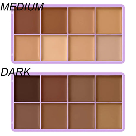 8 Shade Cream Concealer Palette Waterproof Full Coverage Multi-Function Cream Blemishes & Cover Long-Lasting Korean Makeup