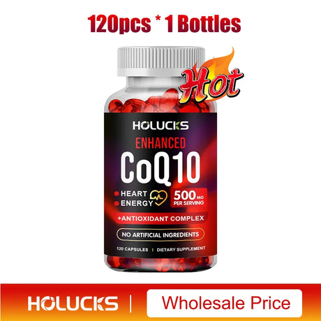 CoQ10 Supplement, Antioxidant for Cardiovascular & Heart Health, Immune Energy & Vitality Support, Super Absorption, Non-GMO