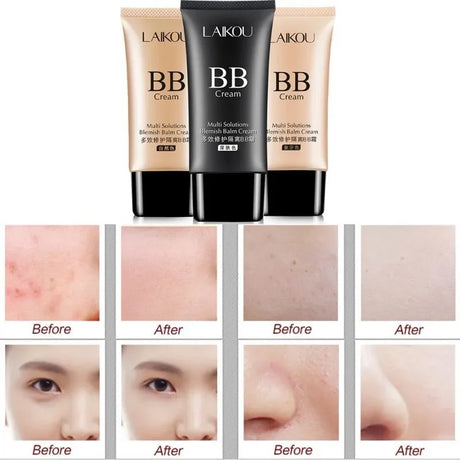 Laikou Brand 3 Colors Natural Flawless BB Cream Makeup Concealer Oil-control Liquid Foundation Moisturizing Cosmetics 50ml