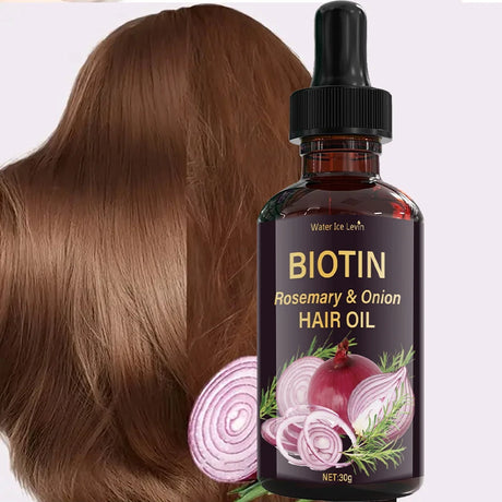 Rosemary & Onion Hair Oil with Biotin Complex - Nourishing Formula for Softer Hair - Heat Styling Support