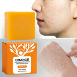 100g Orange Enzymes Mild Exfoliating Brightening Soap Bar,Face Body Gentle Cleansing Hydrating Moisturizing,Smooth Tender Skin