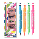 Dual-ended color pattern stamp eyeliner, waterproof non-smudge,embellish the end of the eye eyeliner,beginner's eye makeup tool
