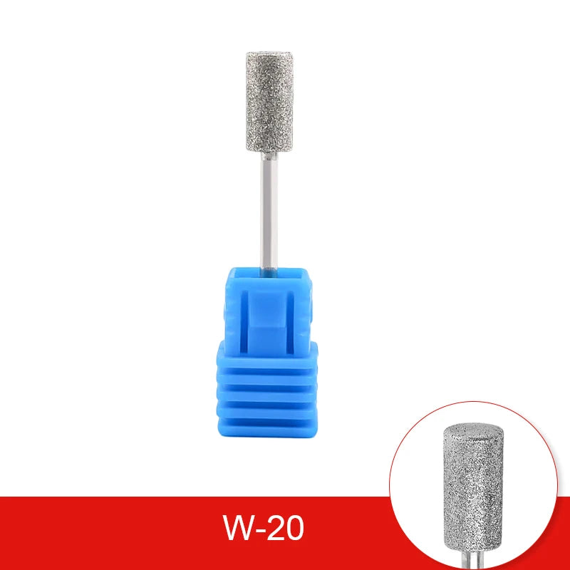 Diamond Ceramic Nail Drill Bits Milling Cutter For Manicure Left Right Rotary Cuticle Files Buffer DIY Nails Accessories Tools