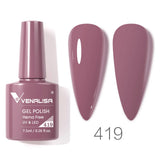 VIP5 Venalisa Nail Gel Polish Jelly Color HEMA/TPO FREE Nude Pink Semi Permanent Soak Off UVLED Gel Polish Sparkle Gel Varnish