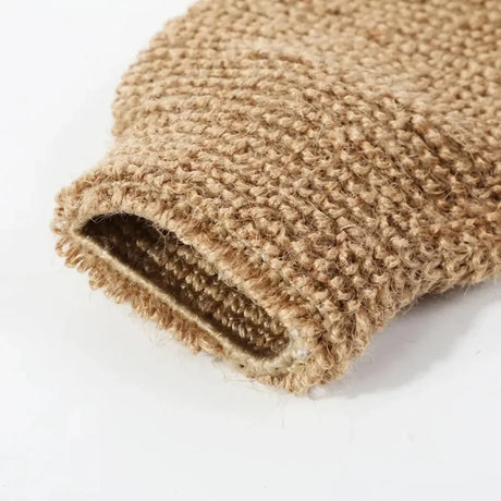 Hemp Back Scrubber Bath Towel Exfoliating Loofah Body Scrubber Back Strap with Glove for Back Shower Washcloth Body Cleaning Kit