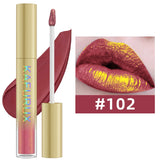 14 Colors Bold Intense Glitter Metallic Lip Gloss Pearlescent Lip Tint,Long Lasting Liquid Lipstick Makeup Gifts for Women Red