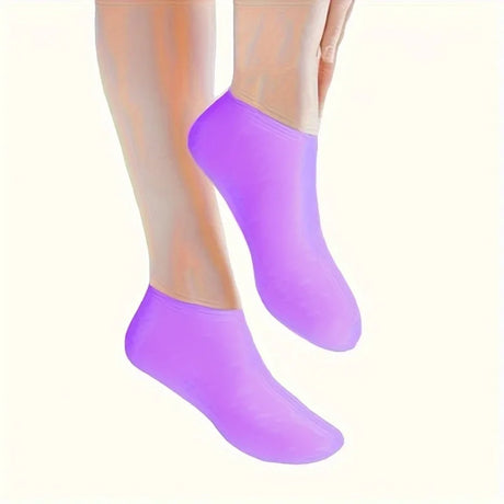 2pcs silicone foot care socks,exfoliating,moisturizing,and crack resistant socks,suitable for use when feet are dry and cracked.