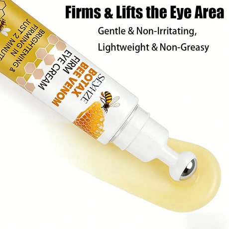 Aihuf Bee Toxin Eye Cream 15ml Instant Moisturizing Anti-Aging Deeply Nourishing Smooth Dry Skin Bag under Eye Treatment Dark Ci
