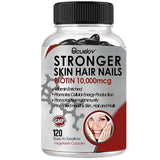 Biotin 10000 mcg - Hair Skin Nails Vitamins for Women & Men, Supports Hair Growth, Glowing Skin & Strong Nails, Metabolism