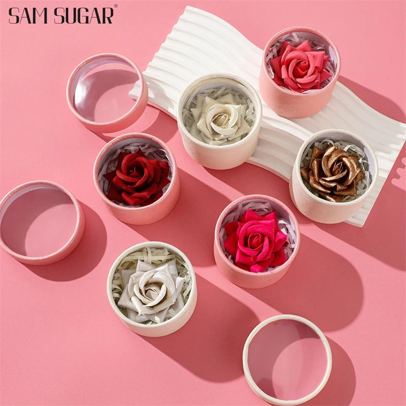 3D Rose Petal Blush Highlights Natural Makeup Brightening Cheek Long Lasting Waterproof Matte Highlighter Shimmer Blusher Makeup