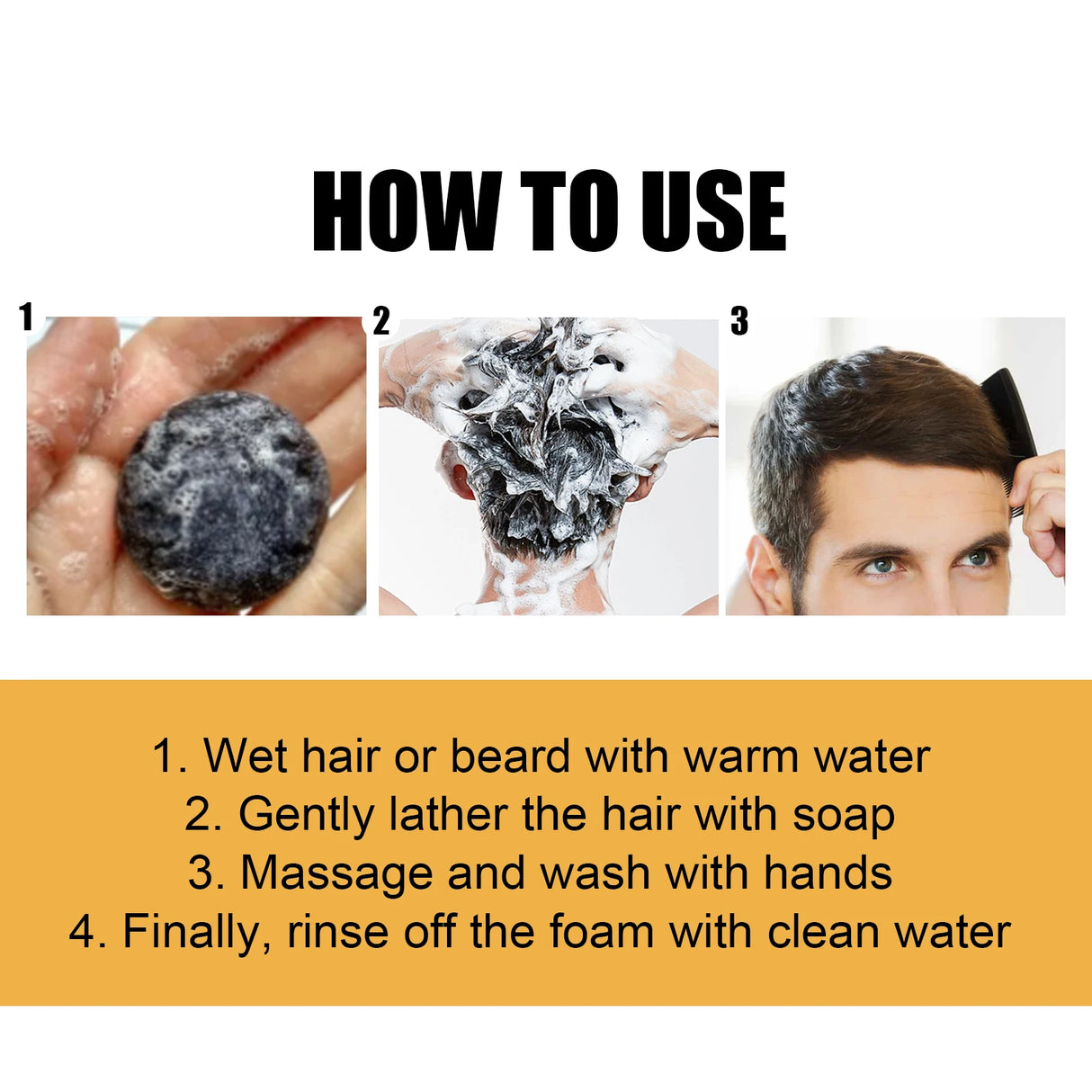 Jaysuing Hair Soap For Scalp Cleansing,Repair Damaged Hair Improve Hair Toughness and Promote Hair Growth Hair Shampoo Soap