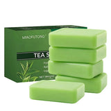 Natural Tea Tree Oil Cleansing Bar Face Body Soap for Acne Relief Moisturizing Skin Care Plant-Based Bath Soap 100g