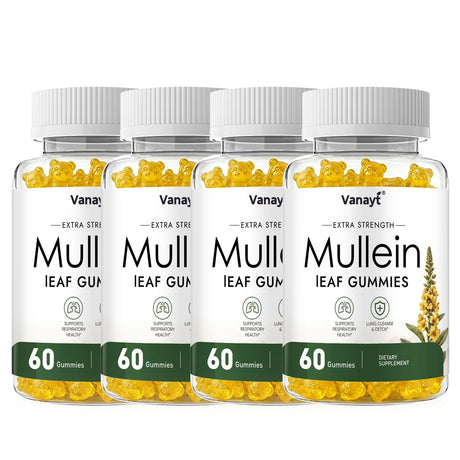 Vanayt 2000 mg Mullein Leaf Gummies - Supports Clear Lungs & Respiratory Health, Natural Detoxification, Enhanced Immune Function