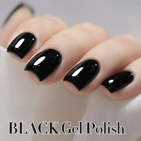 10ml Black Nail Gel Polish Soak Off UV LED Varnish Manicure Tools Design For Home Salon Nail Art DIY Winter For Cool Girls