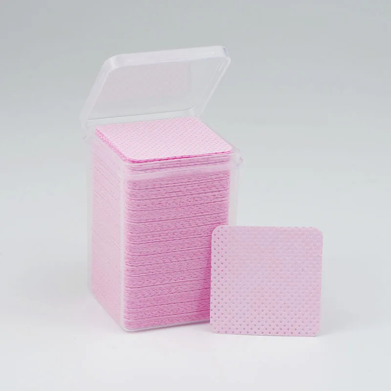 200pcs/Box Lint Free Nail Wipes Gel Nail Polish Remover Wipes Absorbent Acetone Nail Glue Polish Clean Solft Magic Stuff Pad